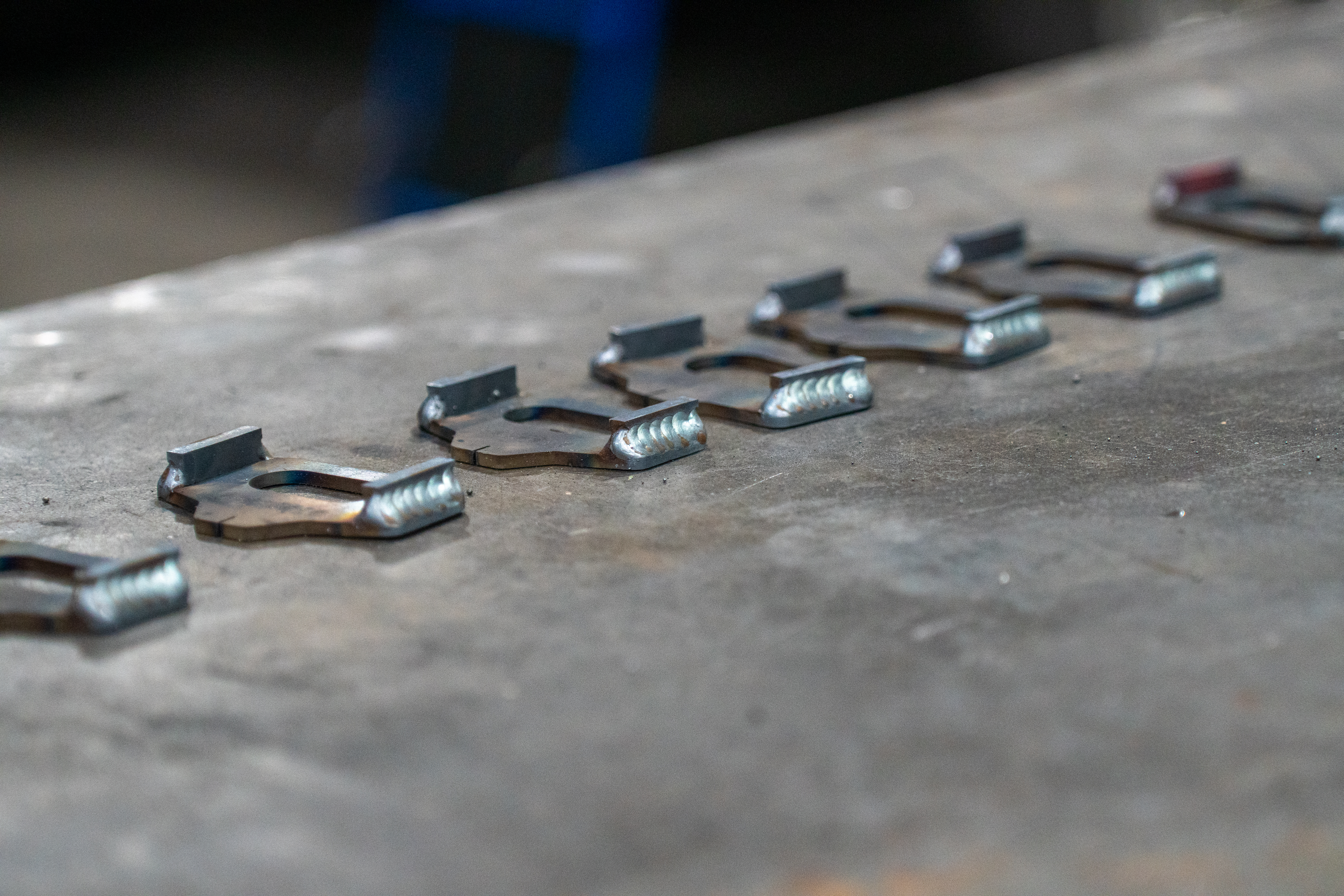 Welding in house for Cam Tab Gussets 